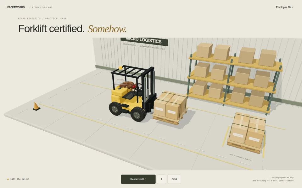 Forklift Certified. Somehow. website preview